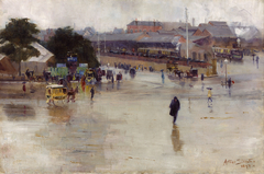 The railway station, Redfern by Arthur Streeton