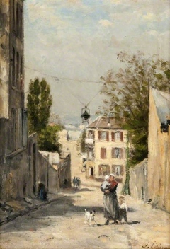 The Rue de Norvins, Montmartre by Stanislas Lépine