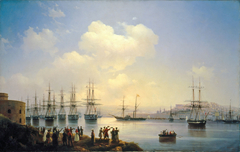 The Russian Squadron on the Sebastopol Roads by Ivan Aivazovsky