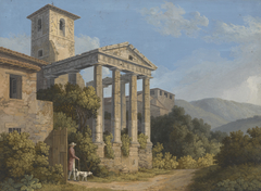 The Temple of Hercules in Cori near Velletri by Jacob Philipp Hackert