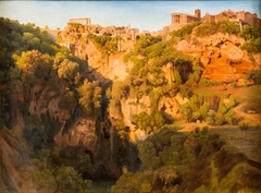 The Waterfalls at Tivoli with the Ponte Lupo, Temple of Vesta, and Temple of Sibyl The Waterfalls at Tivoli with the Ponte Lupo, Temple of Vesta, and Temple of Sibyl by Ernst Fries