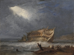 The Wreck of the Dutton, An East Indiaman by Samuel Prout