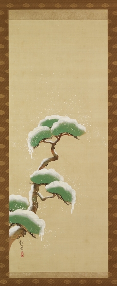 Triptych of the Seasons: Snow Clad Pine by Sakai Hoitsu