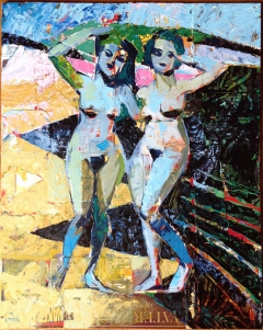 Two Nudes by the Shore by Robin Ator