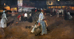 Avond op de Dam in Amsterdam by George Hendrik Breitner