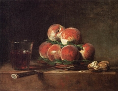 Basket of Peaches by Jean-Baptiste-Siméon Chardin