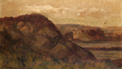 Untitled (landscape with rocks) by Edward Mitchell Bannister