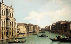 Venice: The Grand Canal, Looking North-East from Palazzo Balbi to the Rialto Bridge by Canaletto