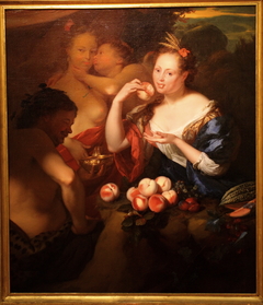 Venus and Cupid, Bacchus and Pomona by Godfried Schalcken