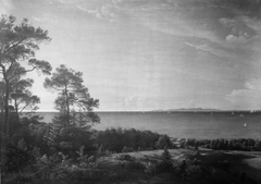 View from the North Coast of Sealand towards Kullen in Sweden. Summer Evening by P C Skovgaard