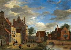 View of a Small Town by Jan van der Heyden