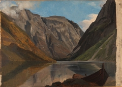 View of Gudvangen by Adolph Tidemand