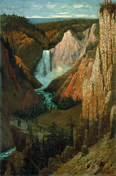 View of the Lower Falls, Grand Canyon of the Yellowstone by Grafton Tyler Brown