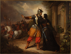 Wacław's farewell to Maria by Józef Simmler