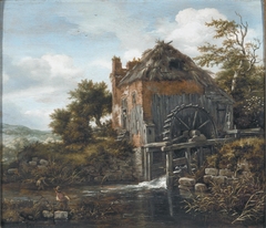 Water mill near a farm by Jacob van Ruisdael