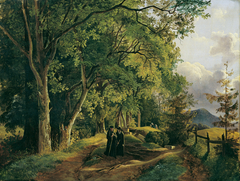 Weg auf den Mariahilfberg bei Gutenstein by Josef Feid