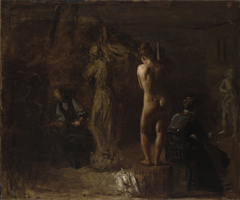 William Rush Carving His Allegorical Figure of the Schuylkill River, Study by Thomas Eakins