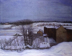 Winter Evening in Roslagstull by Karl Nordström