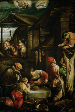 Winter (Schweineschlachten) by Francesco Bassano the Younger