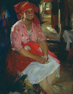 Woman in Pink by Abram Arkhipov