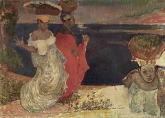 Women by yhe Shore, sketch by Charles Laval