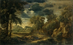 Wooded Rocky Landscape by Gaspard Dughet