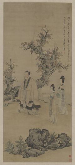 Yang Sheng'an Taking an Excursion with Flowers on His Head by Chen Hongshou