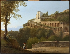 A Convent Near Naples, with a View of Capri by Pierre-Athanase Chauvin