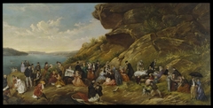 A day's picnic on Clark Island, Sydney Harbour, 1870 by Montague Scott