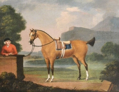 A Dun Horse, with its Groom by Thomas Stringer