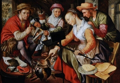 A Dutch Kitchen Scene by Joachim Beuckelaer