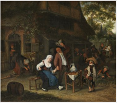 A Merry-making by Cornelis Dusart