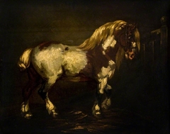 A Piebald Stallion by Théodore Géricault