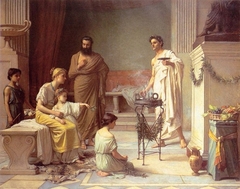 A Sick Child brought into the Temple of Aesculapius by John William Waterhouse