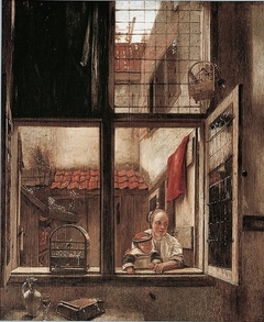 A Woman with a Child by a Window by Hendrick van der Burgh