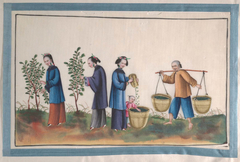 Album Containing Twelve Paintings of People Making Silk by Anonymous