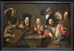 Assemblée de buveurs by Nicolas Tournier