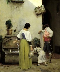 At the Water Trough by J. Alden Weir