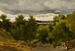 Au Petit Chaville by Jean-Baptiste-Camille Corot