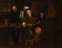 Bandura Player with a Jew by Michał Stachowicz