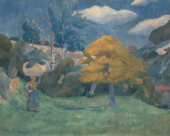 Bretonin auf dem Weg zum Waschplatz by Paul Sérusier