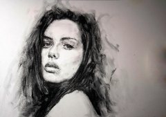 Charcoal portrait by Stefan Harris