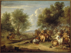 Choc de cavalerie ou Combat de cavalerie by Adam Frans van der Meulen