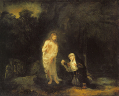 Christ Appearing to Mary Magdalene, ‘Noli me tangere’ by Rembrandt