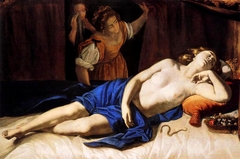 Cleopatra discovered by her servants by Artemisia Gentileschi