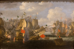 Combat naval by Abraham Storck