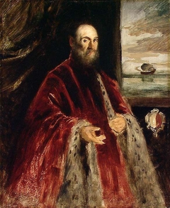 Copy of a Portrait of a Venetian Patrician by Eilif Peterssen