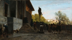 Courtyard in Constantinople by Alberto Pasini