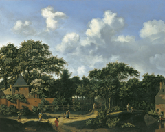 Crossroad in a Wood by Jan van der Heyden