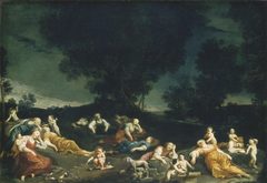 Cupids Disarming Sleeping Nymphs by Giuseppe Crespi